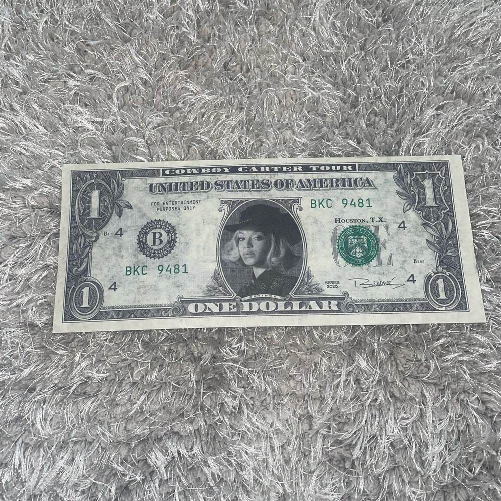 Beyonce Cowboy Carter  Bey Dollar Bill From The Tour! *MINT*